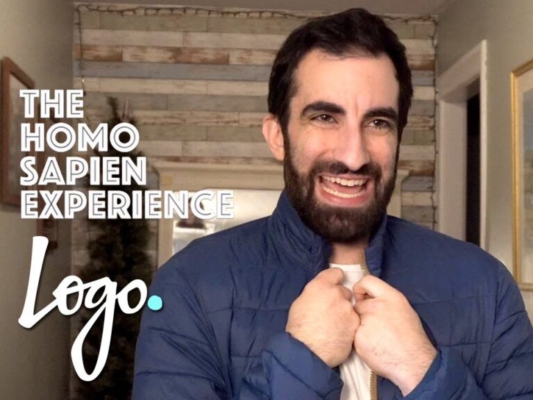 Bearded man with jacket; Text: The Homo Sapien Experience