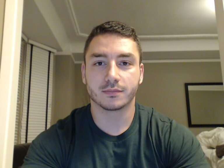 Marc Dylan in front of webcam