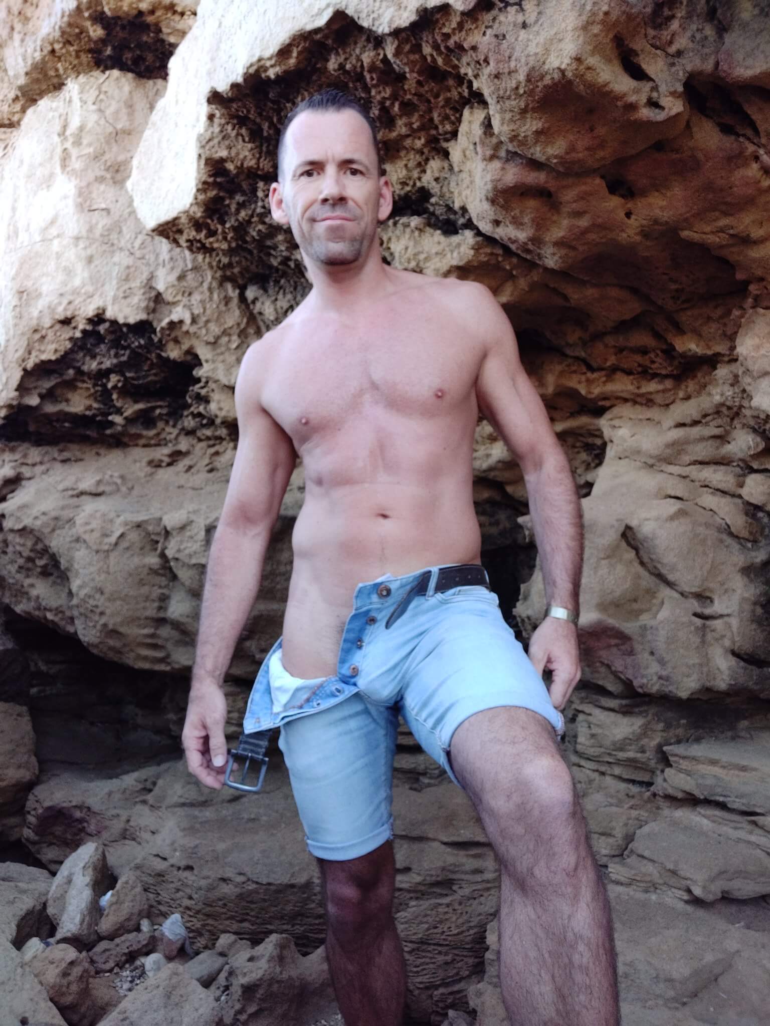 Dave London wearing Cypress shorts