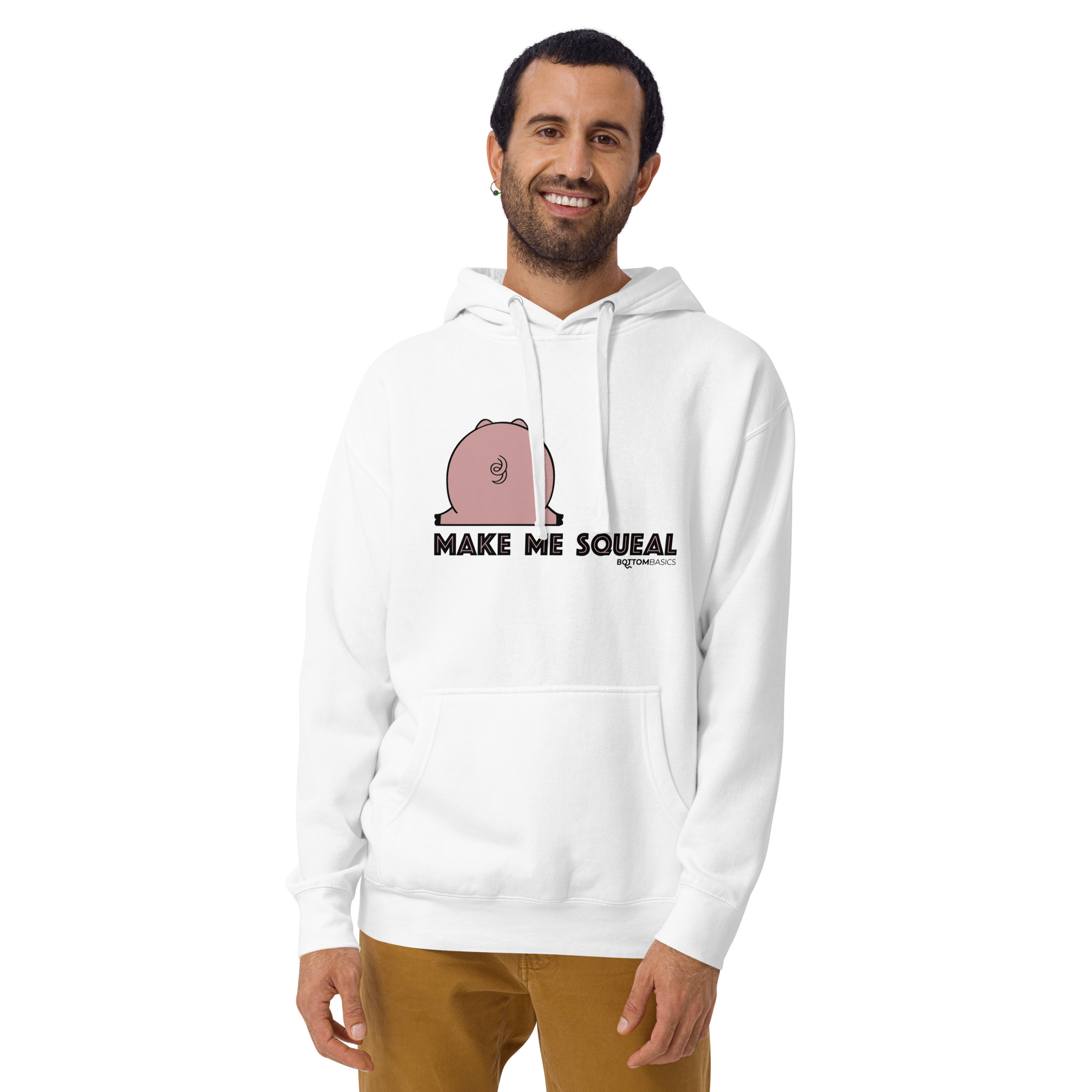 Make Me Squeal Pig Butt Men's Hoodie - White Make Me Squeal Pig Butt Men's Hoodie - White